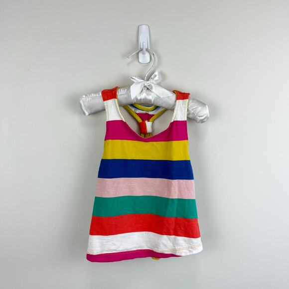 Mini Boden Knot Back Race Back Tank Multi Stripe 2-3 - Picture 1 of 5